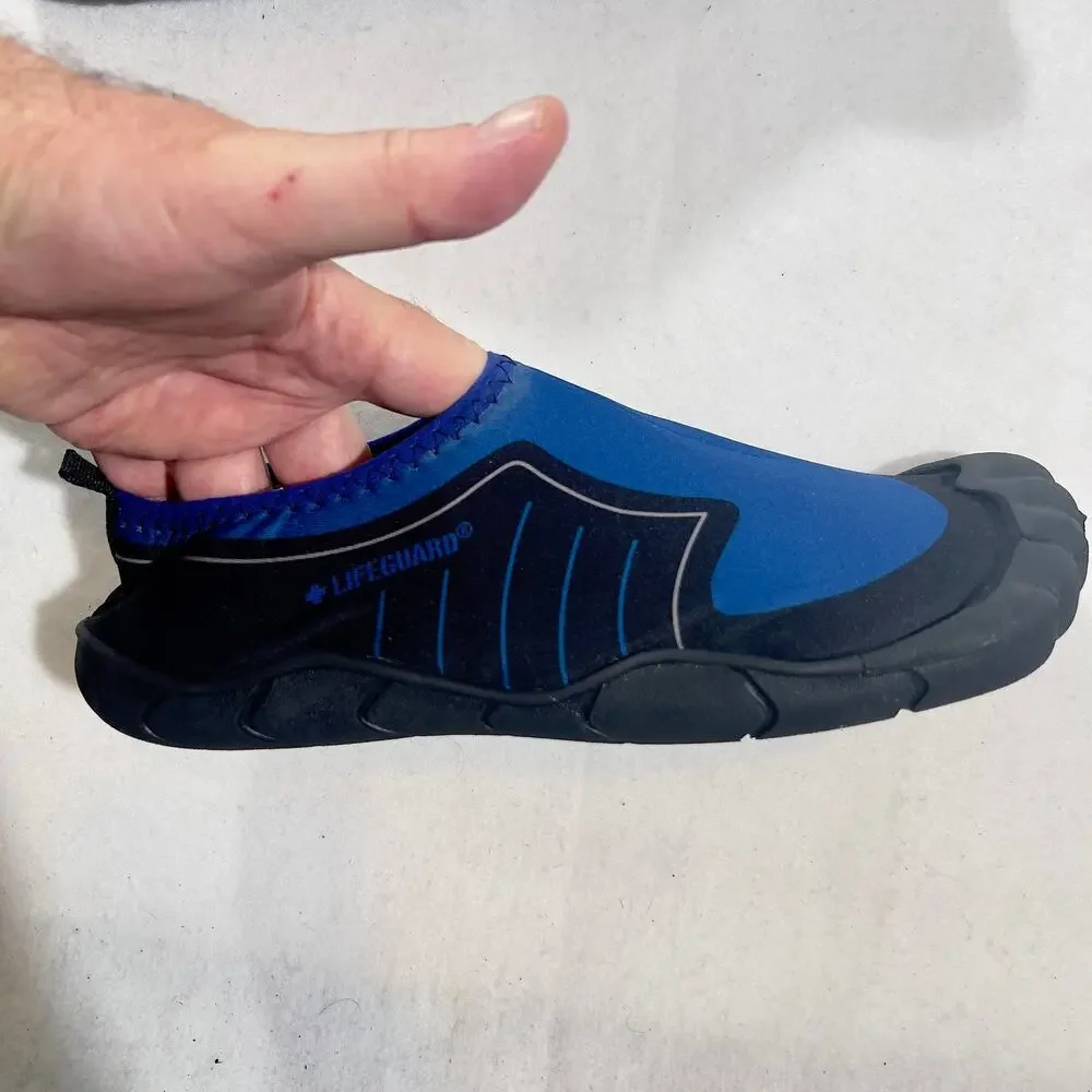 Lifeguard Water Shoes Men's 12/13 Ankle High Water Socks Black Blue #01662
